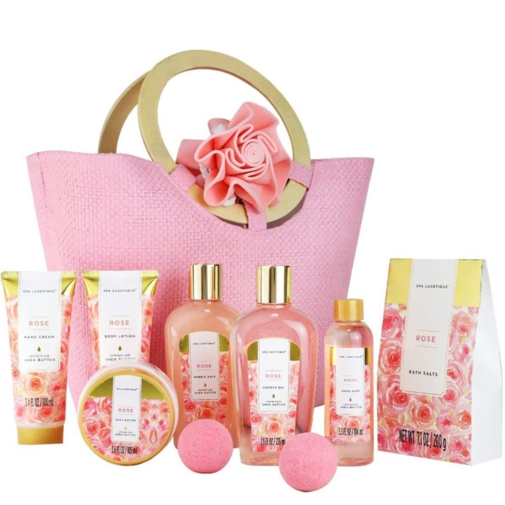 LUXURY Juego De Baño Cesta Spa Regalo Para Mujer Relajacion Bath Kit Women Gift